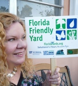anya mccoy with  Florida Friendly Golden Oak  award